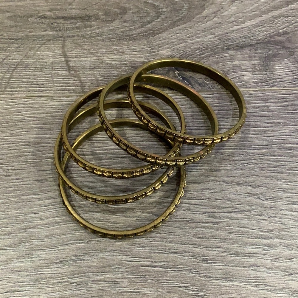 Dark Gold Bangle Set. - image 1
